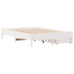 vidaXL Cadre de lit sans matelas blanc 120x200 cm bois de pin massif