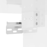 vidaXL Buffet haut Blanc brillant 34 5x34x180 cm Bois d'ingénierie