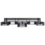 Salon de jardin meuble d'extérieur ensemble de mobilier palette 6 pièces noir bois 02_0018473