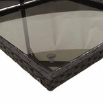 vidaXL Ensemble à manger de jardin coussins 5Pièces Noir Résine tressée