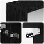 vidaXL Armoire Miroir de Salle de Bain Chêne noir 50 x 14 5 x 70 cm