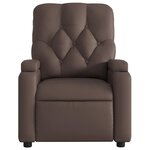 vidaXL Fauteuil de massage inclinable électrique marron similicuir