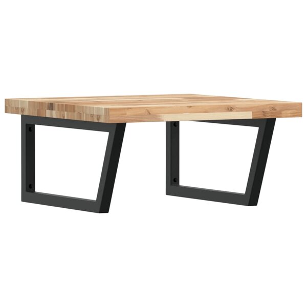 vidaXL Étagère de vasque murale acier et bois massif d'acacia