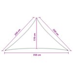 vidaXL Voile d'ombre Gris clair et blanc 2 5 x 2 5 x 3 5 m HDPE