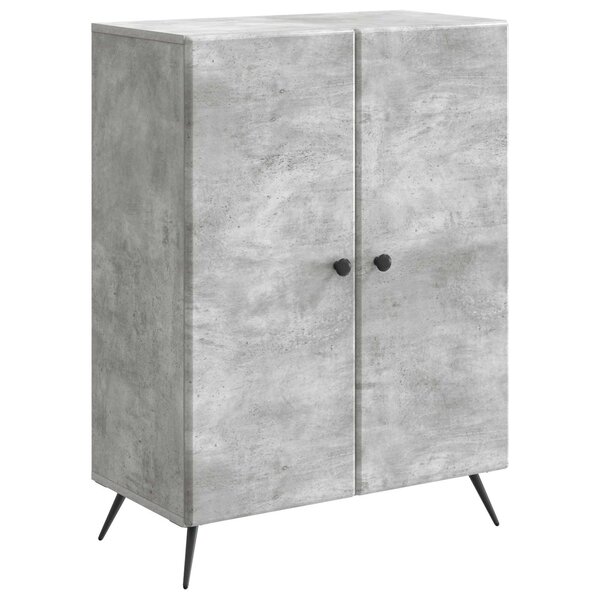vidaXL Buffet Gris béton 66 x 34 5 x 90 cm Bois d'ingénierie