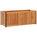 vidaXL Jardinière 110x45x44 cm bois massif d'acacia et acier