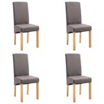 vidaXL Chaises à manger lot de 4 taupe tissu