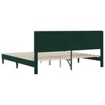 vidaXL Cadre de lit avec tête de lit Vert foncé 200 x 200 cm Velours