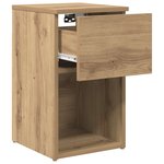 vidaXL Armoire de lit 2 pièces Chêne artisanal 29 x 31 5 x 49 cm