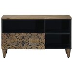 vidaXL Meuble TV Marron 80 x 33 5 x 46 cm Bois de mangue massif
