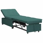 vidaXL Canapé-lit escamotable Vert foncé 194 x 50 x 82 cm Contreplaqué