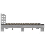 vidaXL Cadre de lit sans matelas sonoma gris 150x200 cm
