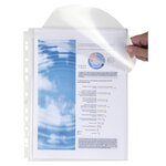 Sachet de 10 pochettes à soufflet avec rabat - polypropylène 20/100e - A4 - Cristal x 5 EXACOMPTA