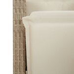 vidaXL Ensemble de bistro de jardin 5 Pièces coussins beige poly rotin