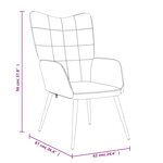 vidaXL Chaise de relaxation avec tabouret Bleu Tissu