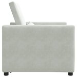 vidaXL Canapé Lit Simple Gris clair 90 x 165 x 87 cm Velours
