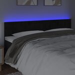vidaXL Tête de lit à LED Noir 160x5x78/88 cm Velours