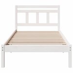 vidaXL Cadre de lit Blanc 90 x 190 cm Pin massif