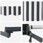 vidaXL Auvent rétractable électrique Anthracite et blanc 3 x 2 5 m