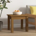 vidaXL Table basse Marron miel 35x35x30 cm Bois massif de pin