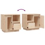 vidaXL Tables de chevet 2 Pièces 50x34x50 cm Bois de pin massif