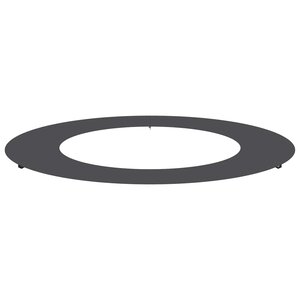 vidaXL adapté pour anneau d'arbre plat Noir Ø50 / 80 cm Acier