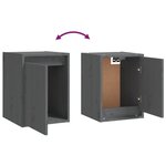 vidaXL Armoire murale Gris 30x30x40 cm Bois de pin massif