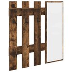 vidaXL Porte-manteau mural Montage mural Chêne fumé 100 x 10 x 100 cm