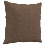 vidaXL Canapé 3 places avec oreillers décoratifs marron 180 cm tissu