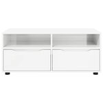 vidaXL Meuble TV Blanc brillant 100 x 48 x 43 cm Bois d'ingénierie