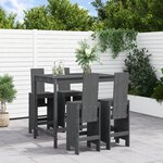 vidaXL Ensemble de bar de jardin 5 Pièces gris bois de pin massif