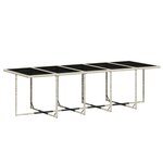 vidaXL Ensemble à manger de jardin 11Pièces avec coussins gris poly rotin