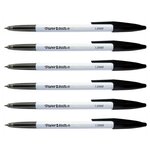 Stylo à Bille 045 Pointe Fine Noir x 6 Paper Mate