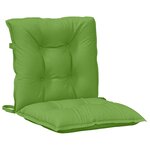 vidaXL Coussins de chaise à dossier bas lot de 4 vert mélangé tissu