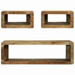 vidaXL Meuble TV avec Rangement 3 Pièces Marron Bois de manguier massif
