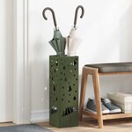 vidaXL Porte-parapluie Olive 15 5 x 15 5 x 49 cm Acier