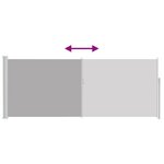 vidaXL Auvent latéral rétractable 120 x 300 cm Gris