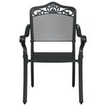 vidaXL Ensemble de salle à manger pour jardin 7 Pièces Noir Aluminium