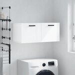vidaXL Armoire murale blanc brillant 80x36 5x35 cm bois d'ingénierie