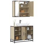 vidaXL Ensemble de meubles de salle de bain 2 Pièces chêne sonoma