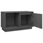 vidaXL Meuble TV Gris 74x35x44 cm Bois de pin massif
