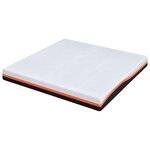 vidaXL Matelas Blanc et Gris 200 x 200 cm Mousse à mémoire de gel