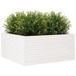 vidaXL Jardinière blanc 100x100x46 cm bois de pin massif