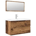 vidaXL Ensemble de meubles salle de bain 3 Pièces bois d'ingénierie
