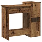 vidaXL Bureau avec étagères vieux bois 84x40x78 cm bois d'ingénierie