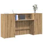 vidaXL Bureau réception chêne artisanal 200x50x103 5cm bois ingénierie