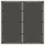 vidaXL Table de jardin dessus en verre Gris 90x90x75 cm Résine tressée