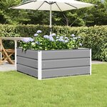 vidaXL Jardinière Gris clair 100 x 100 x 45 cm Acier