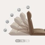 vidaXL Fauteuil de sol ajustable Cappuccino Simili cuir