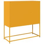 vidaXL Buffet jaune moutarde 100 5x39x107 cm acier laminé à froid